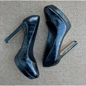 ALDO woman's size‎ 7.5  Crocodile Embossed Platform Stiletto Heel Pumps Shoes